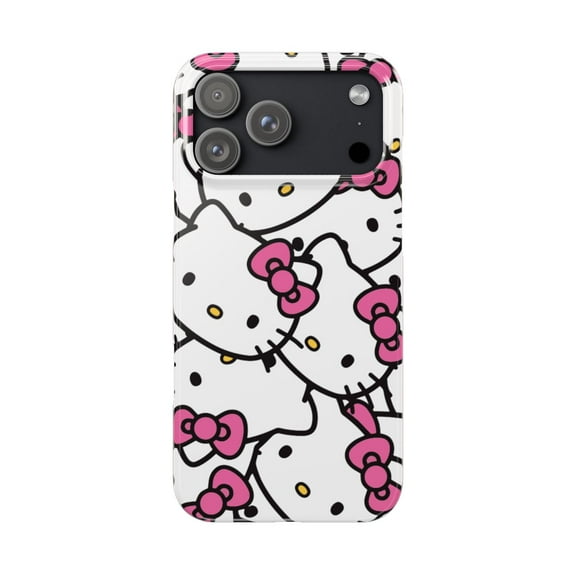 iPhone Slim Case Hello Kawaii Kitty Cute Girly Pattern Anime - iPhone 17 Pro Max