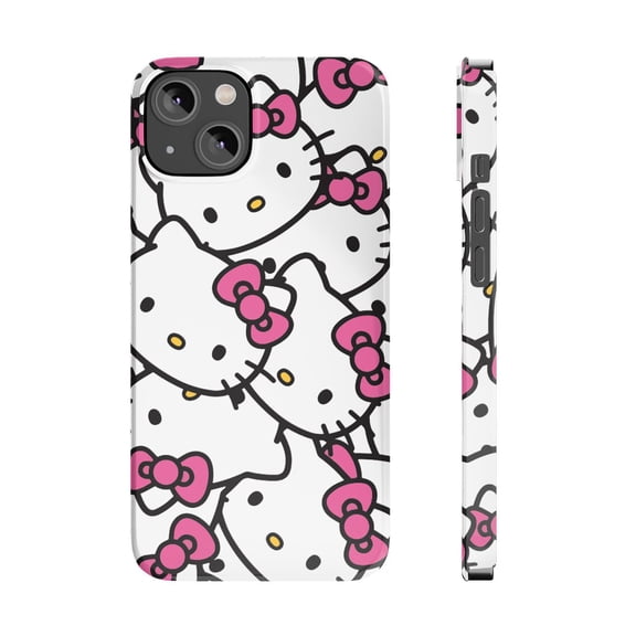 iPhone Slim Case Hello Kawaii Kitty Cute Girly Pattern Anime - iPhone 14