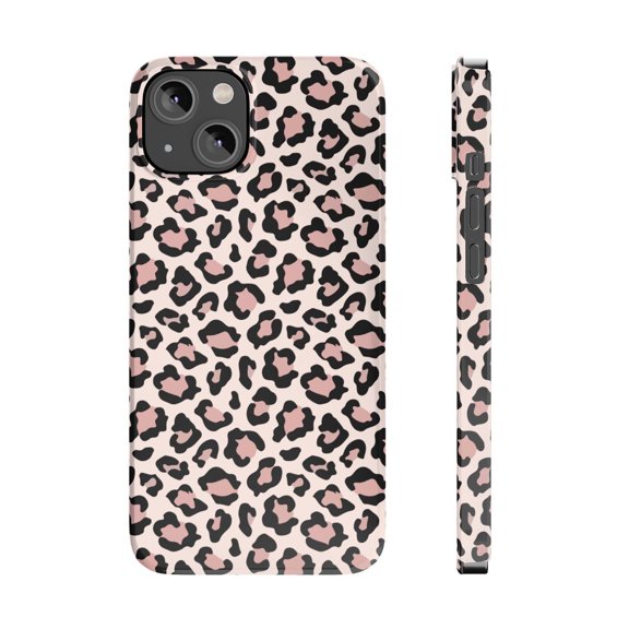 iPhone Slim Case - High Fashion Pink Leopard Girly Pattern Inspired Design - iPhone 14