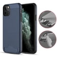 thumbnail image 1 of for iPhone 11 PRO LUXMO KARDCASE 2-in-1 WALLET CASE W/ SILK BACK PLATE KICKSTAND Navy, 1 of 8