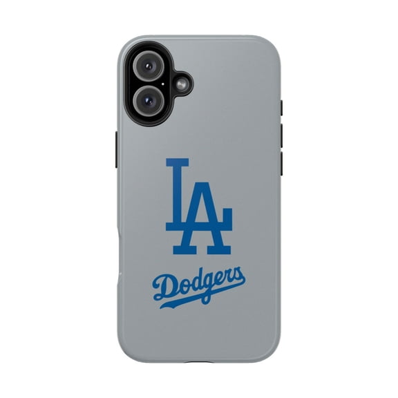 iPhone Tough Case - Dodgers Logo Los Angeles American Baseball Silver - iPhone 16 Plus