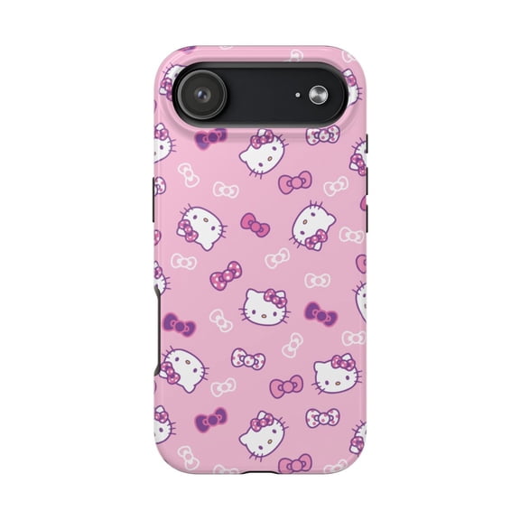 iPhone Tough Case Hello Kitty Pink Bowtie All Over Pattern Cute Kawaii - iPhone 17 Air