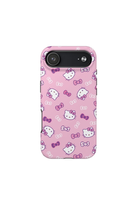 iPhone Tough Case Hello Kitty Pink Bowtie All Over Pattern Cute Kawaii - iPhone 17 Air
