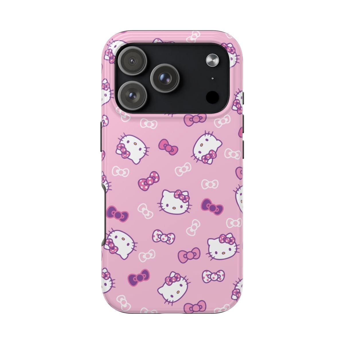 iPhone Tough Case Hello Kitty Pink Bowtie All Over Pattern Cute