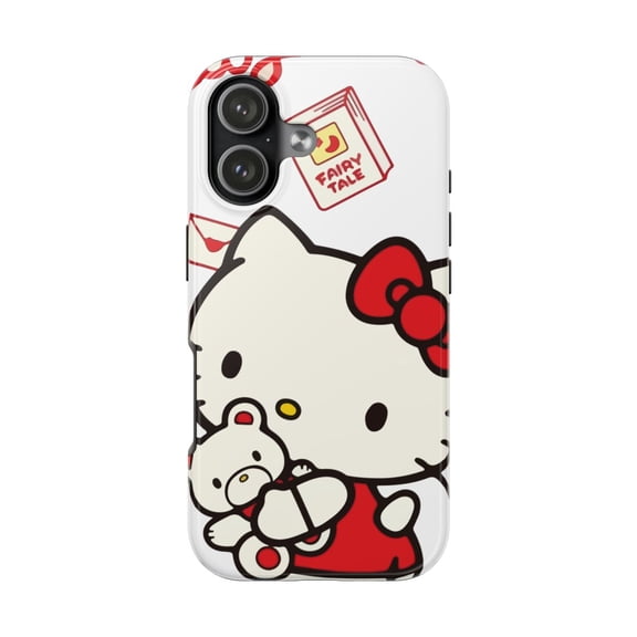 iPhone Tough Case Hello Kitty Pink Bowtie Fairy Tale Cute Teddy Kawaii - iPhone 17