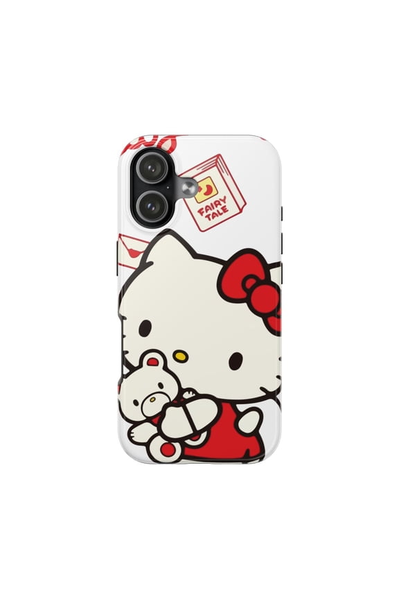 iPhone Tough Case Hello Kitty Pink Bowtie Fairy Tale Cute Teddy Kawaii - iPhone 17