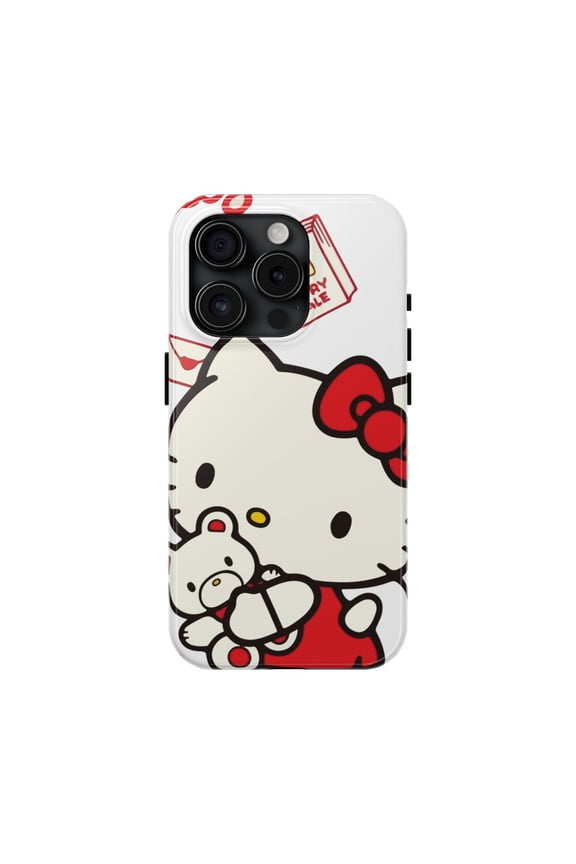 iPhone Tough Case Hello Kitty Pink Bowtie Fairy Tale Cute Teddy Kawaii