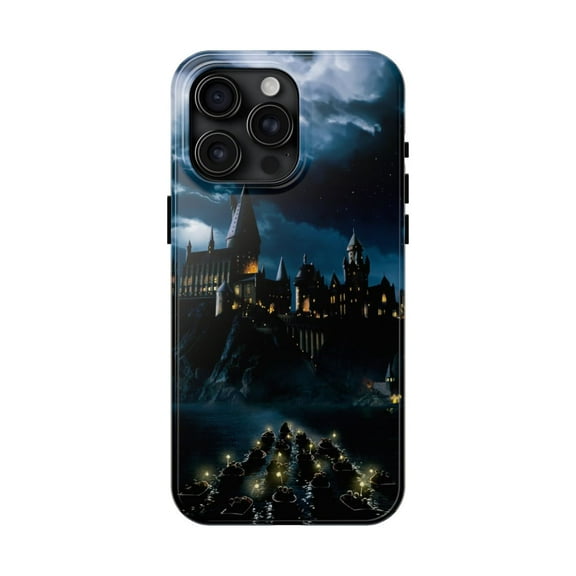 iPhone Tough Case - Hogwarts Harry Potter School Castle Night Screen Wizard - iPhone 15 Pro Max