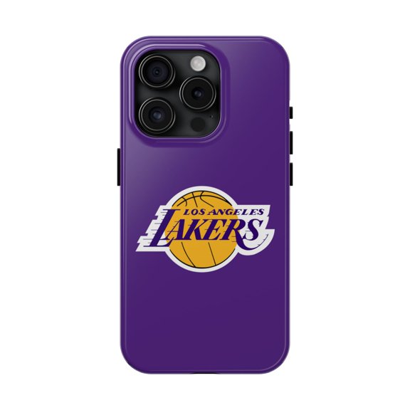 iPhone Tough Case - LA Lakers Purple Los Angeles Basketball Protective Case