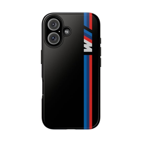 iPhone Tough Case - M Performance TriColor Stripe Design BMW Racing Car V - iPhone 16
