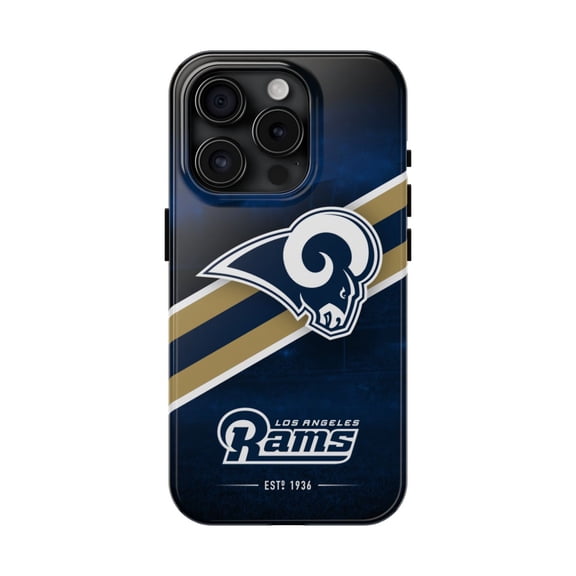 iPhone Tough Case - Rams American Football Los Angeles Logo Helmet Fantasy - iPhone 15 Pro