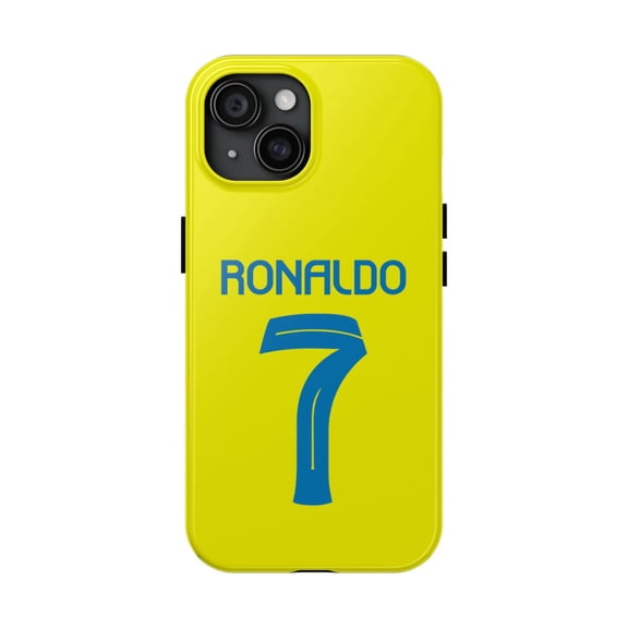 iPhone Tough Case - Ronaldo 7 Nassr Home Football Soccer Jersey Fan - iPhone 15