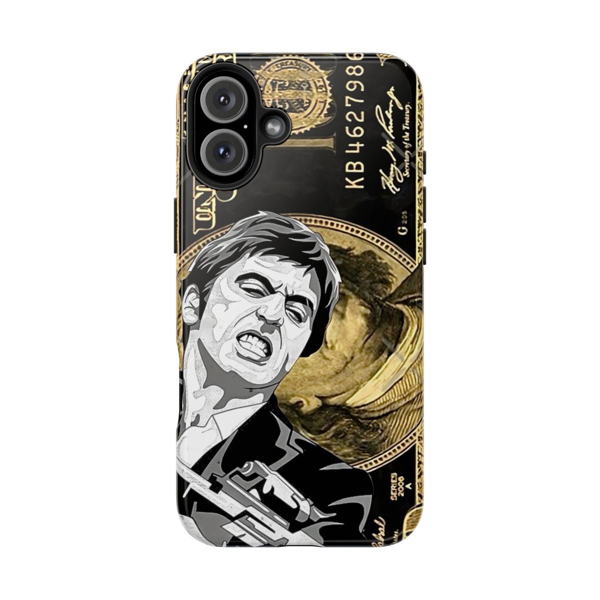 iPhone Tough Case Scarface Dollar Gold Gangster Retro Vintage Crime Classic - iPhone 16 Plus