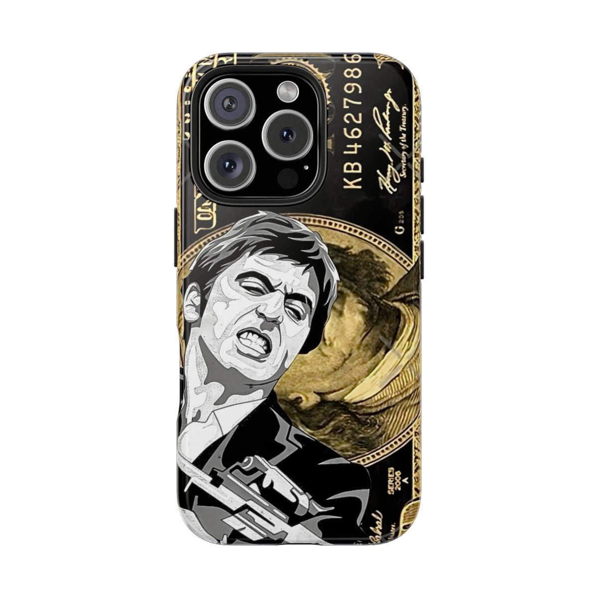 iPhone Tough Case Scarface Dollar Gold Gangster Retro Vintage Crime Classic 