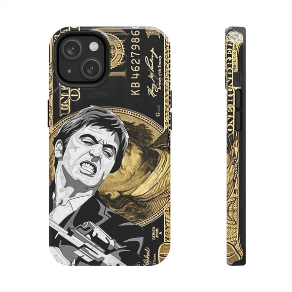 iPhone Tough Case Scarface Dollar Gold Gangster Retro Vintage Crime Classic
