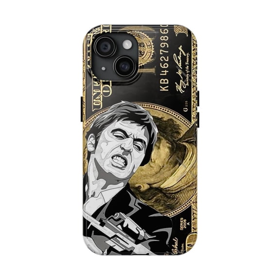 iPhone Tough Case Scarface Dollar Gold Gangster Retro Vintage Crime Classic