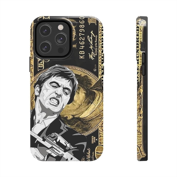 iPhone Tough Case Scarface Dollar Gold Gangster Retro Vintage Crime Classic