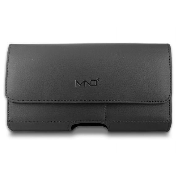 iPhone X Case, Premium Leather Wallet Pouch Holster Belt Case w/ Clip / Loops for Apple iPhone X (Fits w/ a Slim Case On), w/ Card Holder, Black