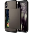 thumbnail image 1 of iPhone X Case, iPhone 10 Case,Hybrid iPhone X Wallet Case Card Holder Shell Heavy Duty Protection Shockproof Anti Scratch Soft Rubber Bumper Cover Case for iPhone X 5.8 inch Gun Color, 1 of 14