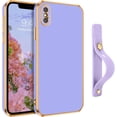 thumbnail image 1 of iPhone X Case,iPhone Xs Case,Phone case for iPhone X/XS,Slim Fit Soft with Adjustable Wristband Kickstand Scratch Resistant Shockproof Protective Cover for Apple iPhone X/XS, Lavender Purple, 1 of 18