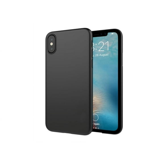 iPhone X Case with Slim Fit Hard Shell and Soft Feel Non Slip Coating Compatible for Apple iPhone X (2017) - Matte Black