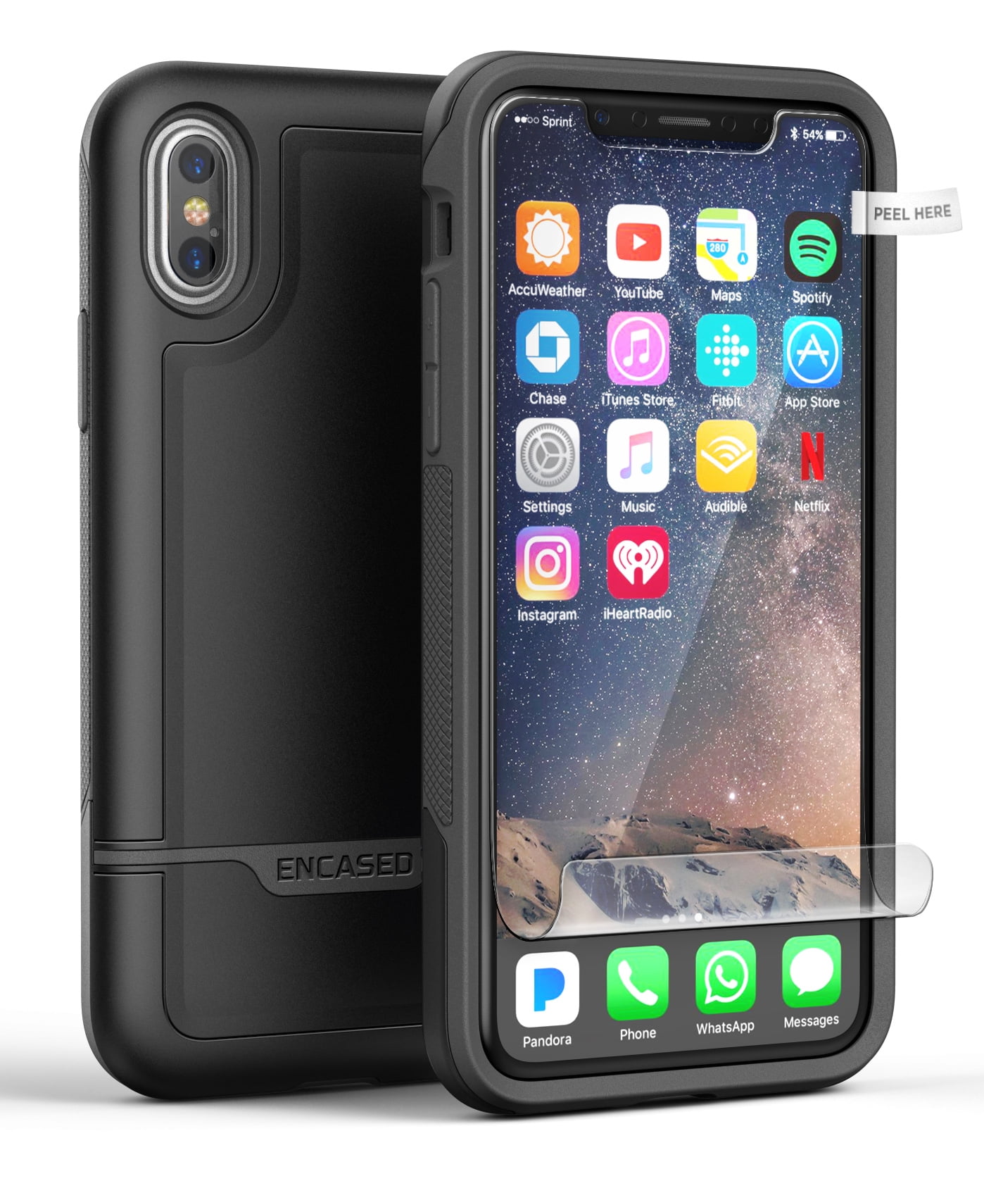 iPhone X Edition Tough Case w/ Screen Protector, [Rebel Series] Impact ...