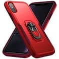 thumbnail image 1 of iPhone X Max Case, 360 Rotate Ring Stand Rugged Lightweight Slim Impact-Resistant Full Body Shockproof Protective Bumper Case For iPhone XS Max,Rose + Red, 1 of 8