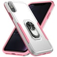 thumbnail image 1 of iPhone X Max Case, 360 Rotate Ring Stand Rugged Lightweight Slim Impact-Resistant Full Body Shockproof Protective Bumper Case For iPhone XS Max,White + Pink, 1 of 8