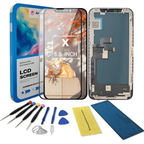 for iPhone X Screen Replacement kit,5.8" LCD Display 3D Touch Digitizer Assembly with Repair Tools, Screen Protector, Frame Adhesive (Model A1865, A1901, A1902)
