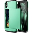 thumbnail image 1 of for iPhone X/XS Case, iPhone 10 Case, Hybrid iPhone X/XS Phone Case Wallet Case Card Holder Heavy Duty Protection Shockproof Anti Scratch Soft Rubber Bumper Case for iPhone X/XS 5.8inch Mint, 1 of 14