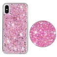 thumbnail image 1 of for iPhone X/XS Glitter Case, Cute Bling Sparkle Shiny Slim Soft Silicone Reflective Clear TPU Bumper Women Girls Shockproof Protective Phone Case for iPhone X/XS, Pink, 1 of 6