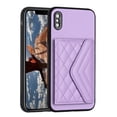 thumbnail image 1 of for iPhone X/XS Slim Case with Card Holders and Strap for Women, iPhone X/XS Phone Case Wallet PU Leather Kickstand RFID Blocking Flip Shockproof Wallet Case - Purple, 1 of 11