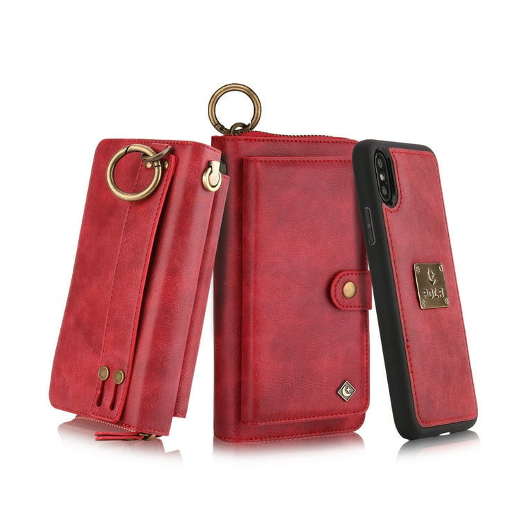 iPhone X/ XS Wallet Case, Alleytech Girls Women Magnets Detachable