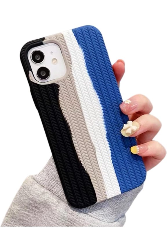 for iPhone X XS XR Max 7 8 Plus SE Case, Unique Personalized Fine Grain Silicone Phone Case, Comfortable Soft Inner Lining Non-Slip Grip Protector Cover(Colorful B,XS Max)