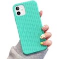 thumbnail image 1 of for iPhone X XS XR Max 7 8 Plus SE Case, Unique Personalized Fine Grain Silicone Phone Case, Comfortable Soft Inner Lining Non-Slip Grip Protector Cover(Light Green,XR), 1 of 7