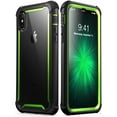 thumbnail image 1 of iPhone X case, i-Blason [Ares] Full-body Rugged Clear Bumper Case with Built-in Screen Protector, Iphone X, Green, 1 of 6