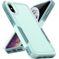 thumbnail image 1 of for iPhone X/iPhone Xs Case: Dual Layer Protective Heavy Duty Cell Phone Case Shockproof Rugged Bumper Tough with Screen Protector - Military Grade Drop Tested for Appple iPhone X/iPhone Xs, Green, 1 of 16