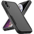 thumbnail image 1 of for iPhone X/iPhone Xs Case: Dual Layer Protective Heavy Duty Cell Phone Case Shockproof Rugged Bumper Tough with Screen Protector - Military Grade Drop Tested for Appple iPhone X/iPhone Xs, Black, 1 of 9