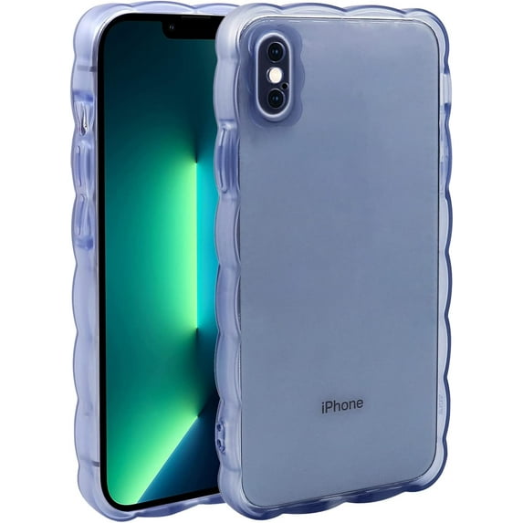 iPhone X/iPhone Xs Case, Shockproof TPU Phone Case for iPhone X/iPhone Xs (5.8 inch) Cover for Girls and Women, Light Blue