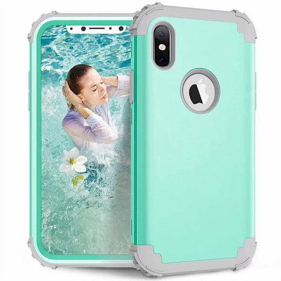 iPhone XR Case 6.1", Allytech Silicone Hard PC Shell Full Body Protective Support Wireless Charing Bumper Rugged Anti-Scratch Hybrid Rubber Case Cover for Apple iPhone XR 6.1 Inch 2018, Green