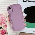 thumbnail image 1 of for iPhone XR Case 6.1 Inch Curly Wave Frame Phone Case Cute Design Color Aesthetic Phone Case Soft TPU Shockproof Protective Bumper Case Cover for Girls, Lavender Purple, 1 of 12