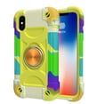 thumbnail image 1 of iPhone XR Case (6.1 Inch) - TECH CIRCLE Heavy Duty Protection Colorful Case Drop Proof Shockproof Silicone/Plastic Protective Rugged Cute Cover (G Yellow Green), 1 of 8