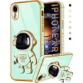 thumbnail image 1 of for iPhone XR Case Astronaut Cute for Women Girls Girly Unique Light Green Phone Cases with Astronaut Hidden Stand Kickstand 6D Design Cover for iPhone XR 6.1 inch, 1 of 11
