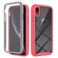 thumbnail image 1 of iPhone XR Case with Built in Screen Protector,Dteck Full-Body Shockproof Rubber Hybrid Protection Crystal Clear PC Back Protective Phone Case Cover for Apple iPhone XR,Pink, 1 of 3