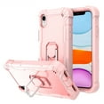 thumbnail image 1 of iPhone XR Case and Cover 6.1 Inch, Allytech Hard PC + Soft Silicone TPU 3 in 1 Heavy Duty Shockproof Defender Ring Kickstand Phone Case for Apple iPhone XR 6.1" 2018 Release, Rosegold, 1 of 5