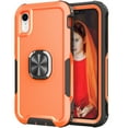 thumbnail image 1 of iPhone XR Case, Dteck Hybrid Rugged Shockproof Case with Ring Holder Kickstand, Compatible with Magnet Car Mount, Support Wireless Charging For iPhone XR,Orange, 1 of 7