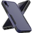 thumbnail image 1 of for iPhone XR Case: Dual Layer Protective Heavy Duty Cell Phone Case Shockproof Rugged Bumper Tough with Screen Protector - 16ft Military Grade Drop Tested for Appple iPhone XR (6.1 inch), Blue, 1 of 15