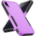 thumbnail image 1 of for iPhone XR Case: Dual Layer Protective Heavy Duty Cell Phone Case Shockproof Rugged Bumper Tough with Screen Protector - 16ft Military Grade Drop Tested for Appple iPhone XR (6.1 inch), Purple, 1 of 15