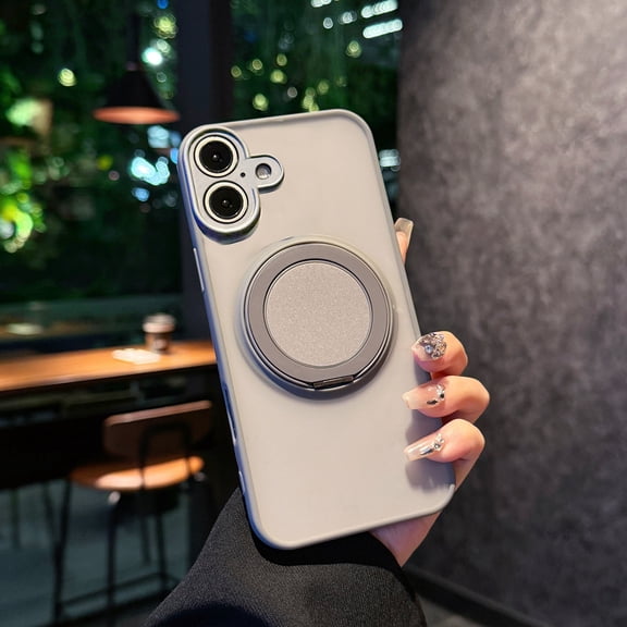 for iPhone XR Case with Magnetic Invisible Stand [Military Drop Protection] [Compatible with MagSafe] Hybrid Shockproof Slim Translucent Anti-Slip For iPhone XR,Gray