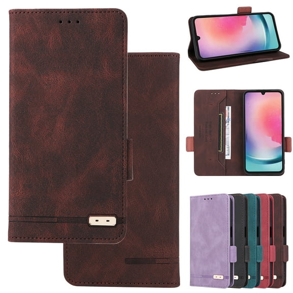 For iPhone XR Case,Premium PU Leather Wallet Case Flip Magnetic Clasp Cover with [RFID Blocking][Card Holder][Stand Function] Shockproof Protective For iPhone XR,Brown